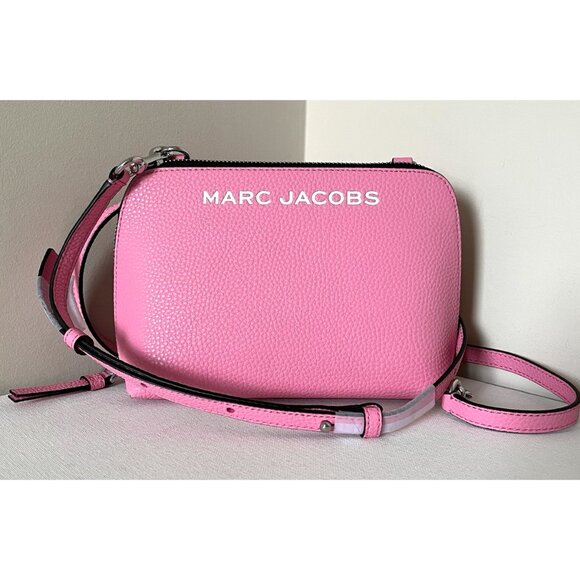 New Marc Jacobs Grind Crossbody Pouch Pebble Leather Petal Pink - Picture 1 of 5